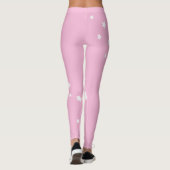 Leggings étoiles blanches roses (Dos)