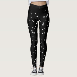 Leggings Étoiles blanches sur pattes noires