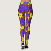 Leggings étoiles bleu/violet profond motif (Dos)