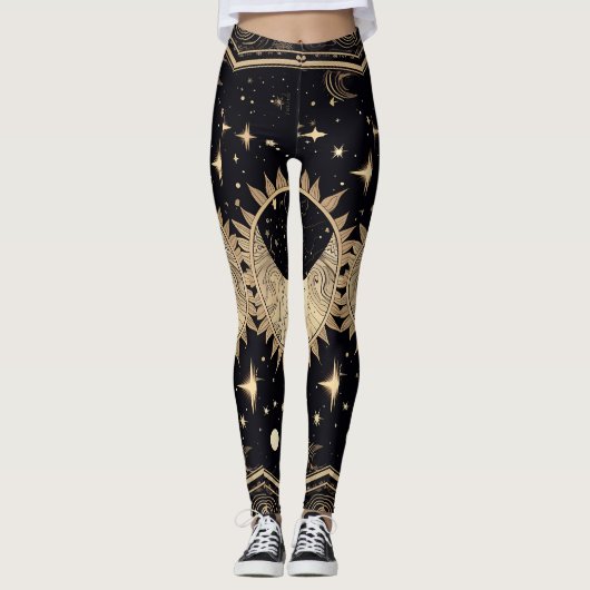 Leggings Étoiles célestes Sun Moon (Devant)