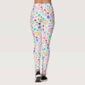 Leggings Étoiles colorées blanches  (Dos)