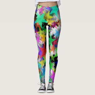Leggings Étoiles Cool Arc-en-ciel Neige
