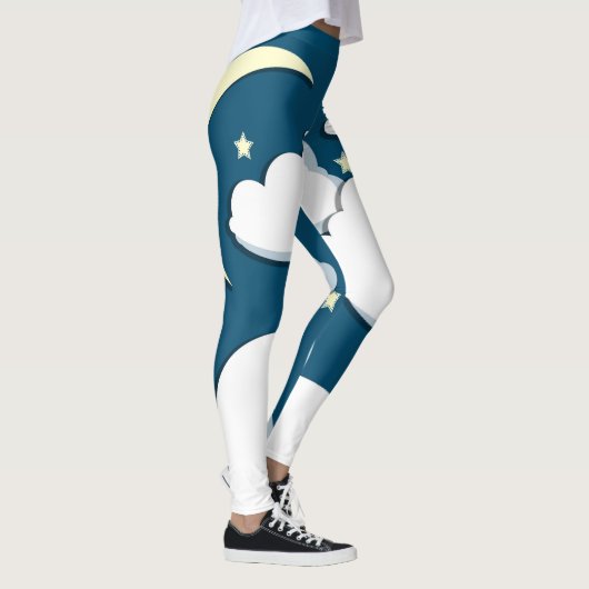 Leggings Étoiles de lune et nuages (Droite)