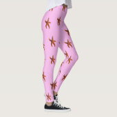 Leggings Étoiles de mer sur le rose (Droite)