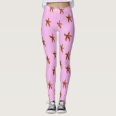 Leggings Étoiles de mer sur le rose (Devant)