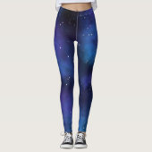 Leggings Étoiles de nébuleuse spatiale (Devant)