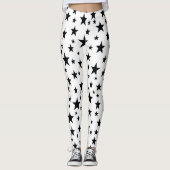 Leggings Étoiles de noir (Devant)