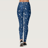 Leggings Etoiles de tir Aquarelle bleu marine (Dos)