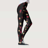 Leggings étoiles d'or, or, noir, rouge, élégant, parties sc (Droite)