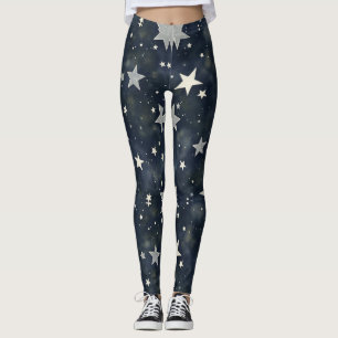 Leggings Étoiles éparses Motif sans couture