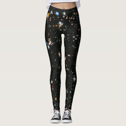 Leggings Étoiles et galaxies profondes (Devant)