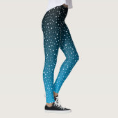 Leggings Étoiles et pattes de lune noir/bleu (Droite)