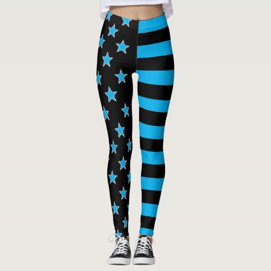 Leggings Étoiles Et Rayures (Devant)