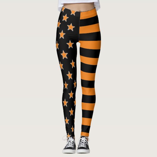 Leggings Étoiles Et Rayures (Devant)