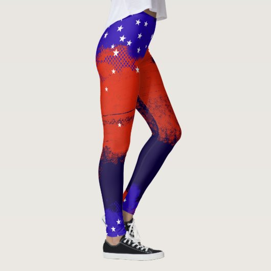 Leggings étoiles et rayures, patriotique américain (Droite)