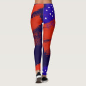 Leggings étoiles et rayures, patriotique américain (Dos)