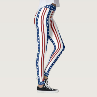 Leggings Étoiles et rayures patriotiques