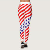 Leggings Étoiles et rayures patriotiques USA (Dos)