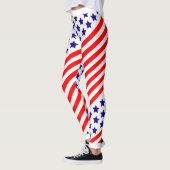 Leggings Étoiles et rayures patriotiques USA (Gauche)