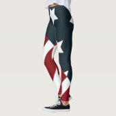 Leggings étoiles et rayures rouges blanches et bleues (Gauche)