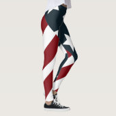 Leggings étoiles et rayures rouges blanches et bleues (Droite)