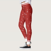 Leggings Étoiles et rayures rouges et blanches (Gauche)