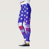 Leggings ÉTOILES ET STRIPES DÉTRESSEES Motif Dot USA (Gauche)