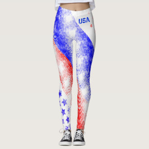 LEGGINGS ÉTOILES ET STRIPES DÉTRESSEES USA