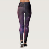 Leggings Étoiles Étoilées Motif Galactique de l'Espace Plan (Dos)