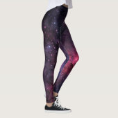 Leggings Étoiles Étoilées Motif Galactique de l'Espace Plan (Droite)