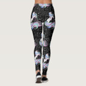Leggings Étoiles magiques en argent Unicorne (Dos)