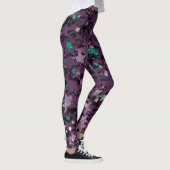Leggings Étoiles Parkly Violettes Et Multinolores (Droite)