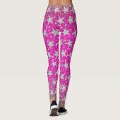 Leggings Etoiles Parties scintillant rose et argent (Dos)