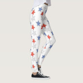 Leggings Étoiles Patriotique Rouge Blanc Bleu (Droite)