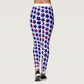 Leggings Étoiles rouges blanches bleues déformées décalées (Dos)