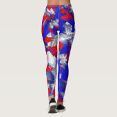 Leggings Étoiles rouges blanches et bleues (Dos)