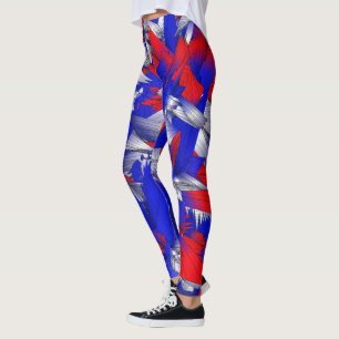 Leggings Étoiles rouges blanches et bleues
