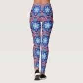 Leggings ÉTOILES ROUGES BLEU ABSTRAITES Fractées géométriqu (Dos)