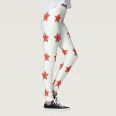 Leggings étoiles rouges en blanc (Droite)