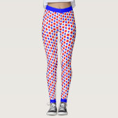 Leggings Étoiles rouges et bleues démoniaques (Devant)