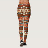 Leggings Étoiles textiles ethniques : Motif Abstrait. (Dos)