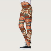 Leggings Étoiles textiles ethniques : Motif Abstrait. (Gauche)
