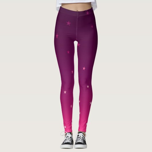 Leggings Étoiles violettes ombres (Devant)