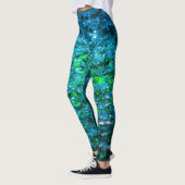 Leggings Étude en aquarelle - Vert (Gauche)