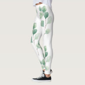 Leggings Eucalyptus Motif vert (Gauche)