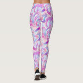 Leggings eurobeat holorave - rose et bleu : (Dos)