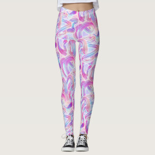 Leggings eurobeat holorave - rose et bleu :