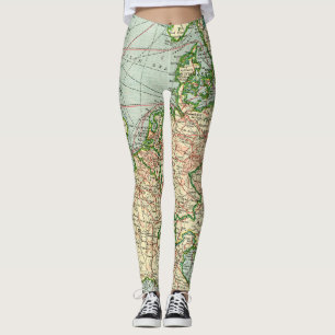 Leggings Europa Map