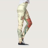 Leggings Europe Carte Pays Antique Mondiale (Droite)