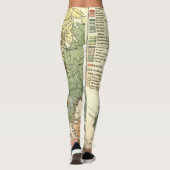 Leggings Europe Carte Pays Antique Mondiale (Dos)